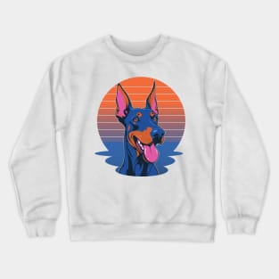 great doberman dog for grandpa and dad matching friend Crewneck Sweatshirt